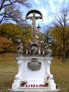 Statuary with the cross in Slovakia