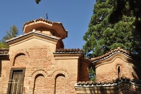 Orthodox temple among trees in bulgaria