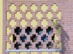 pink bricks window