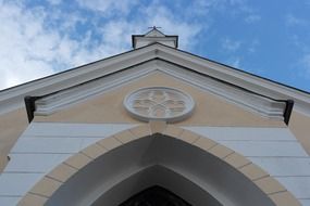 cross symbol on a church building