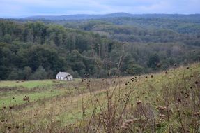 cottage house in the mountains view