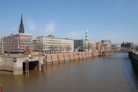 channel in Hamburg, Germany