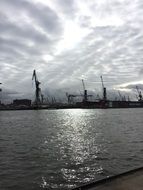 Port in the Hamburg,Germany