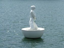 statue on the water
