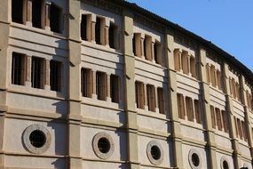 Facade of a building with different windows, Spain