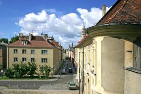 panoramic view of a city street in Opole