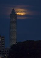 landscape of the high Monument in Washington DC at night