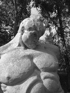 muscle man statue