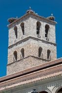 storks' nests on the bell tower