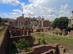 Roman ruins on a sunny day