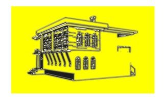 architecture at home on a yellow background