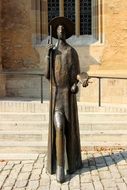 Historical pilgrim sculpture