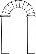 arch roman drawing