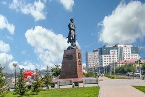 monument in Irkutsk, Russia