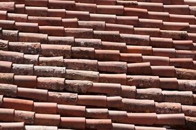 Roof made of red bricks