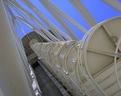 white staircase in the tower in Lisbon