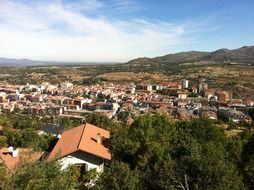 red roofs of houses landscape