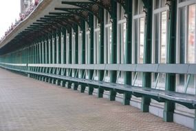 benches along the platform in Blankenberg