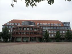 classic town hall building facade view, uelzen