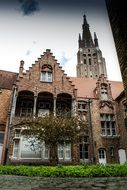 middle ages buildings in Bruges Belgium