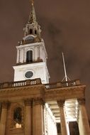 church at night in London