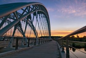 empty bridge in the evening