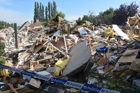 house ruin after gas explosion