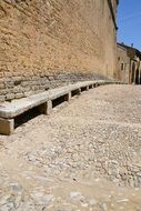 Small bench near the church