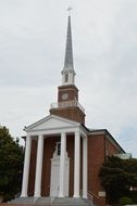 church with high spire