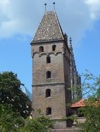 Grey tower in Ulm