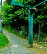 metal structures on the road