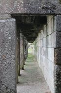 stone ruins of an old building close up