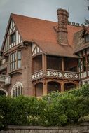 old house and park view