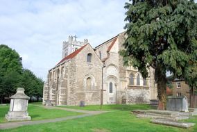 medieval stone abbey in England
