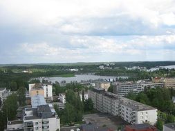 city block of flats landscape