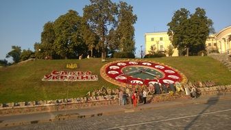 Monument Floral Clock in Kiev