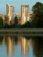 city pond in Kiev, Ukraine