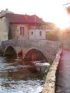 stone arch bridge over the river