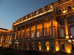 budapest sunset building lightning view