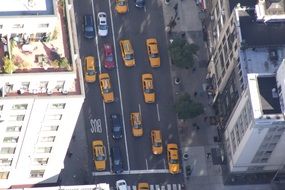 yellow taxi on the street of New York