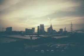 urban architecture and gray sky