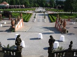 landscape of castle garden in Prague Czech Republic