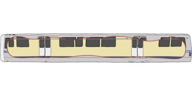 train exterior as a drawing