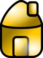 gold home icon drawing