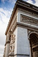 angle of triumphal arch close up