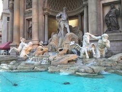 Fountain in caesars palace in las vegas