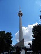 tower in berlin under the bright sun