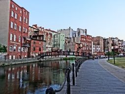 bydgoszcz venice brda river bridge waterfront houses