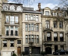 Facade of the building in the Antwerpen in Belgium