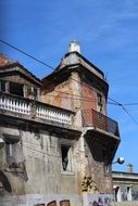 exterior of the old roof of the building